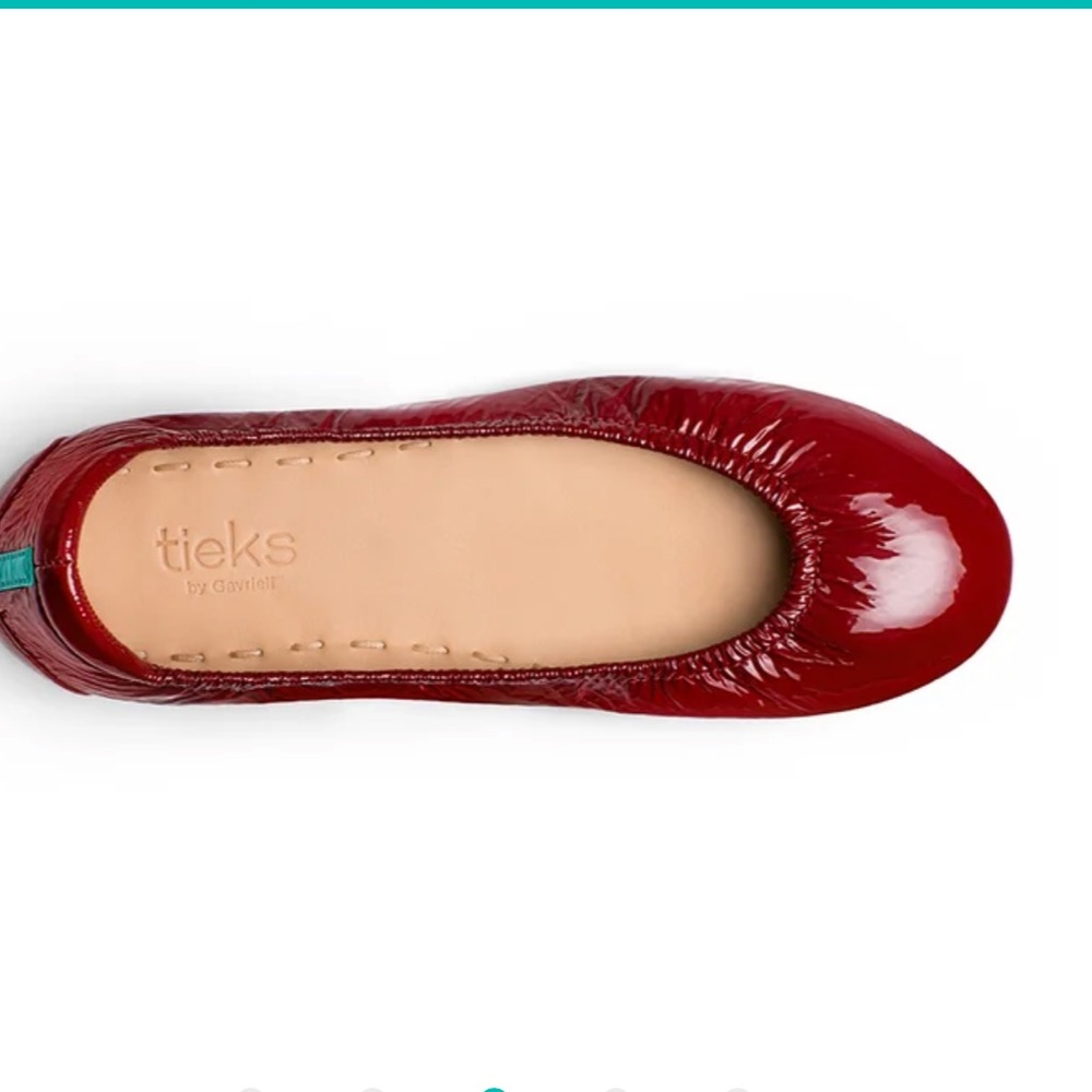 Tieks Ruby Red Patent Flats